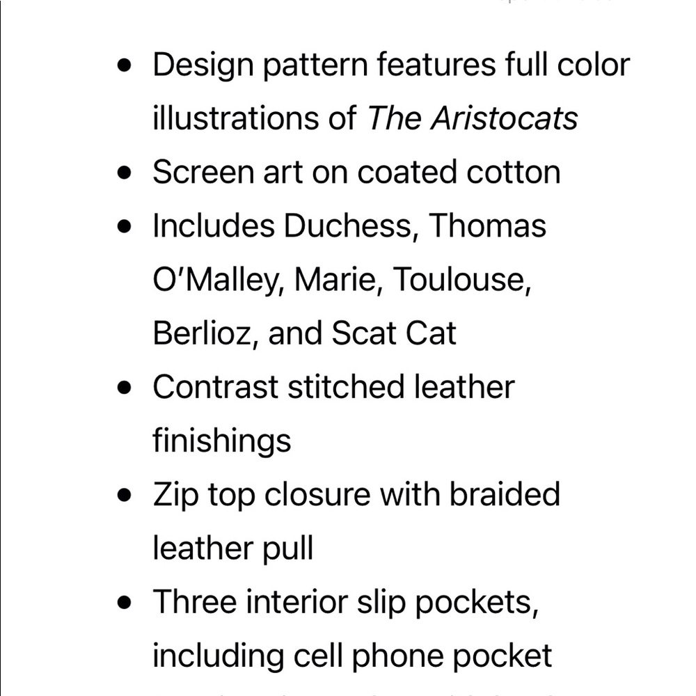 Disney’s Dooney and Bourke Aristocats Satchel - Picture 10 of 11